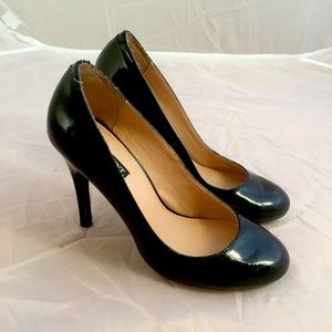 6.5 Shoemint Black Round Toe Patent Pumps
